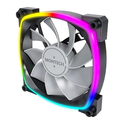 Montech RX120 PWM ARGB Black Cabinet Fan (Single Pack)